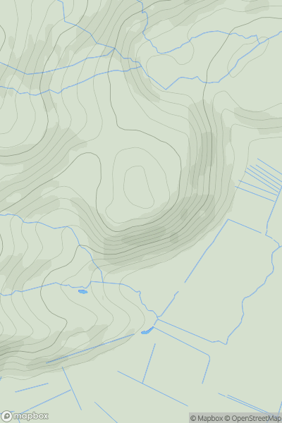 Thumbnail image for Pen y Garn [Snowdonia] showing contour plot for surrounding peak